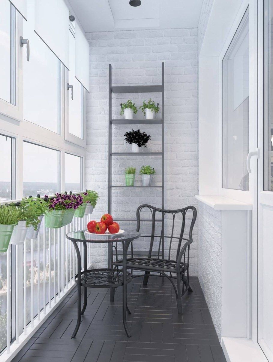 Балкон в стиле Сканди