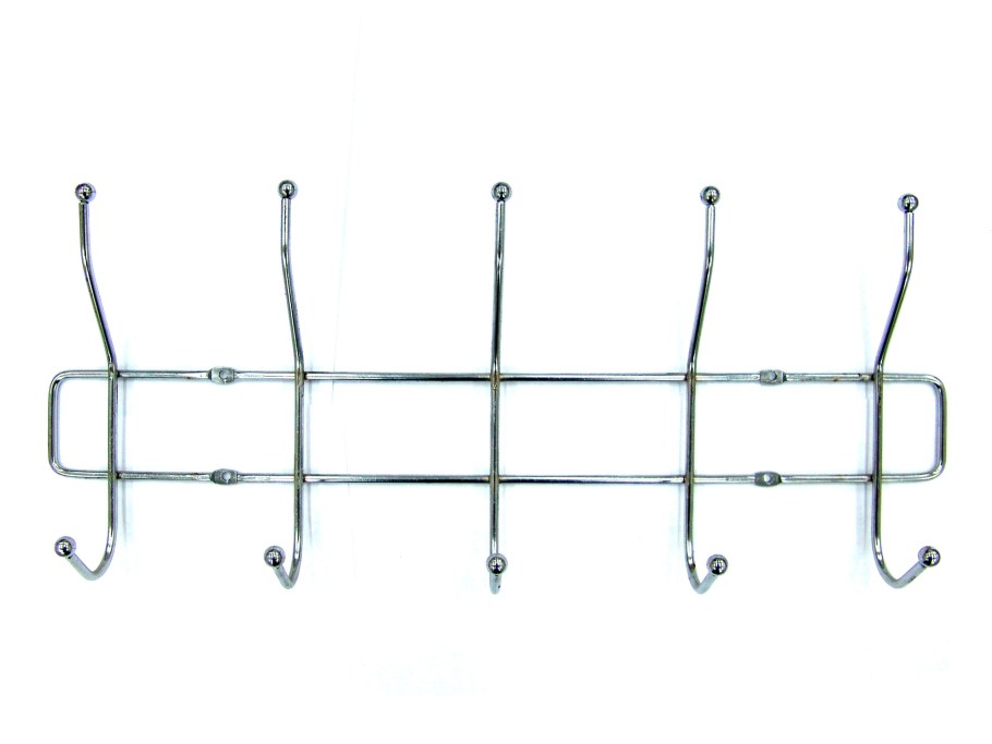 Вешалка для одежды 5 крючков хром Камилла