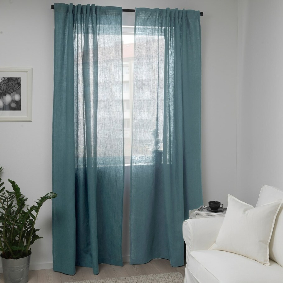 Шторы икеа Айна синие