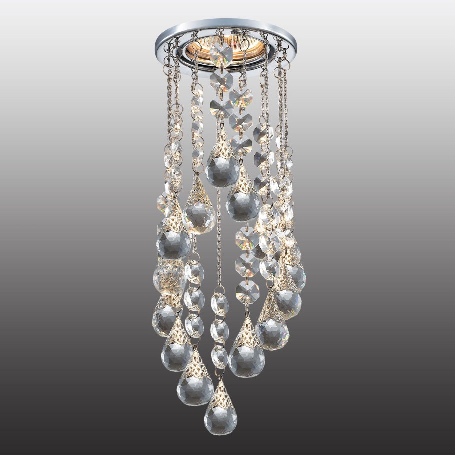 Точечные светильники с висюльками в интерьере