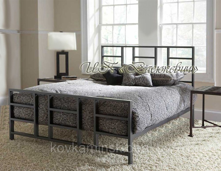Металлическая кровать стиль лофт ЛК-1гексима