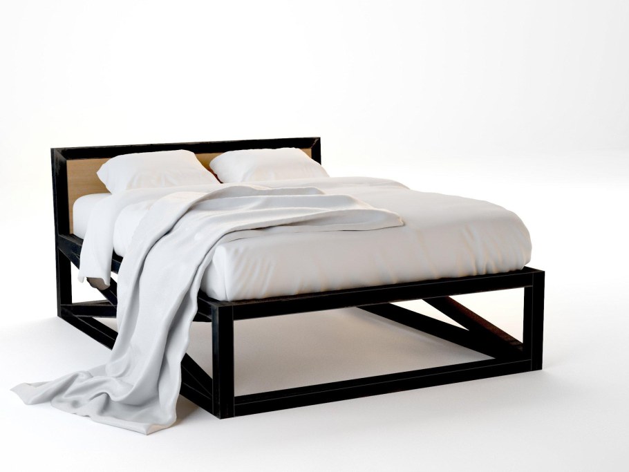 Кровать в стиле лофт двухспалка