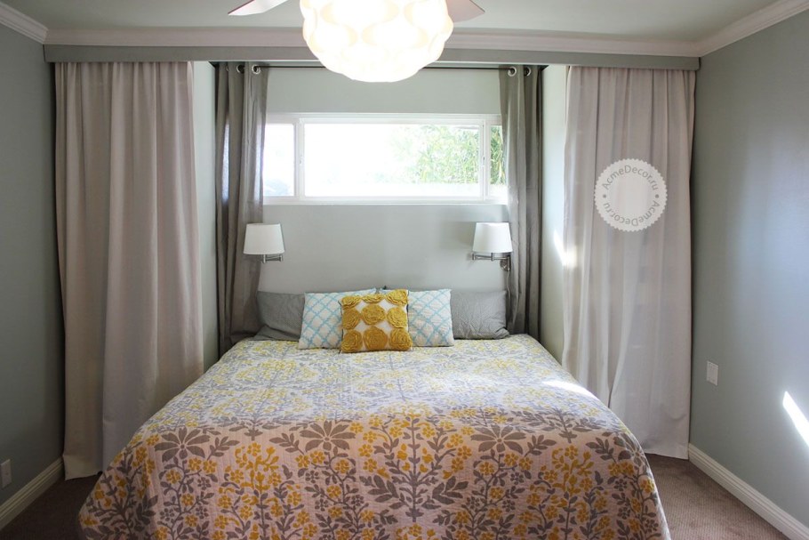 Шторы в узкую спальню