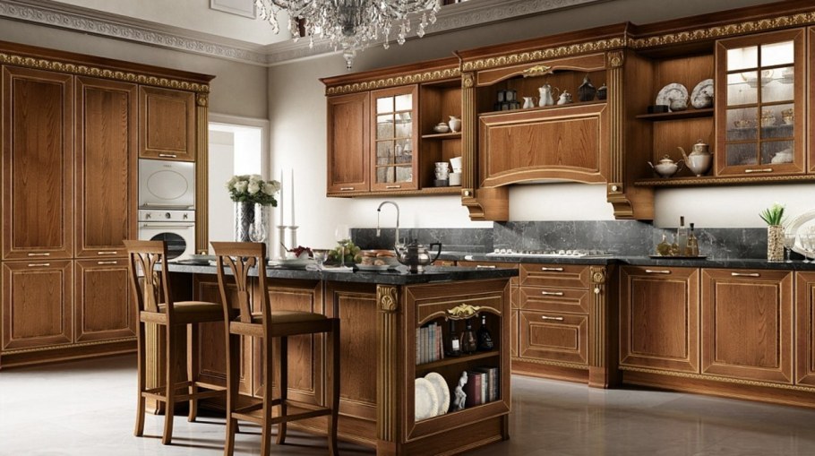 Кухня с пилястрами