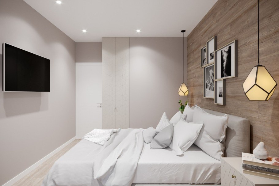 Спальня в минималистическом стиле 12 кв.м