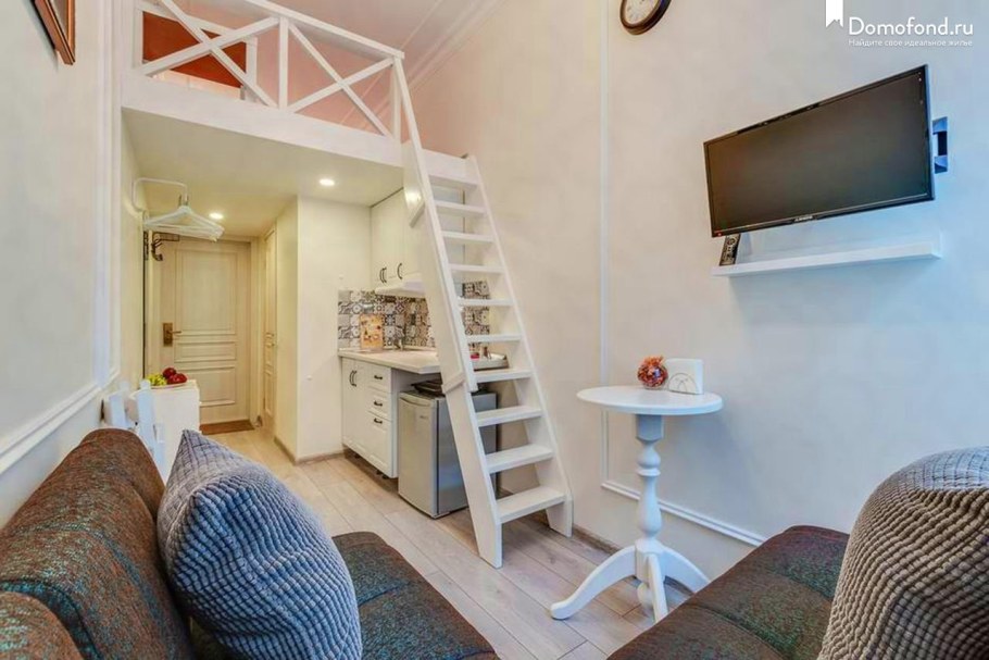 Спальное место второй ярус студия 25 кв