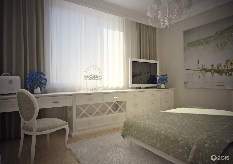 Рабочее место в спальне