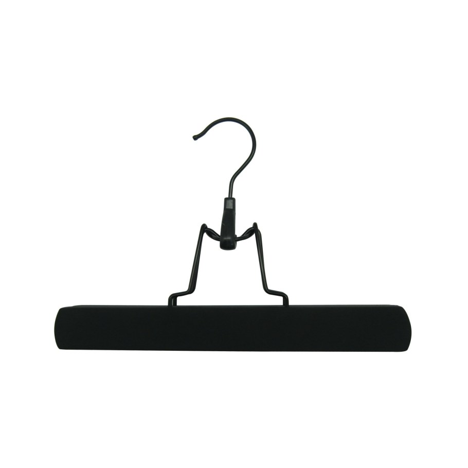 Вешалка-зажим Spaceo 28x17.2x2.2 см дерево покрытие Soft Touch цвет чёрный