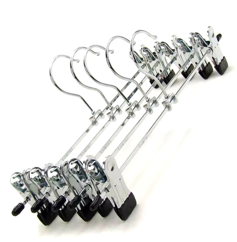 Вешалка 30*10см для брюк и юбок с зажимами, металл 565874