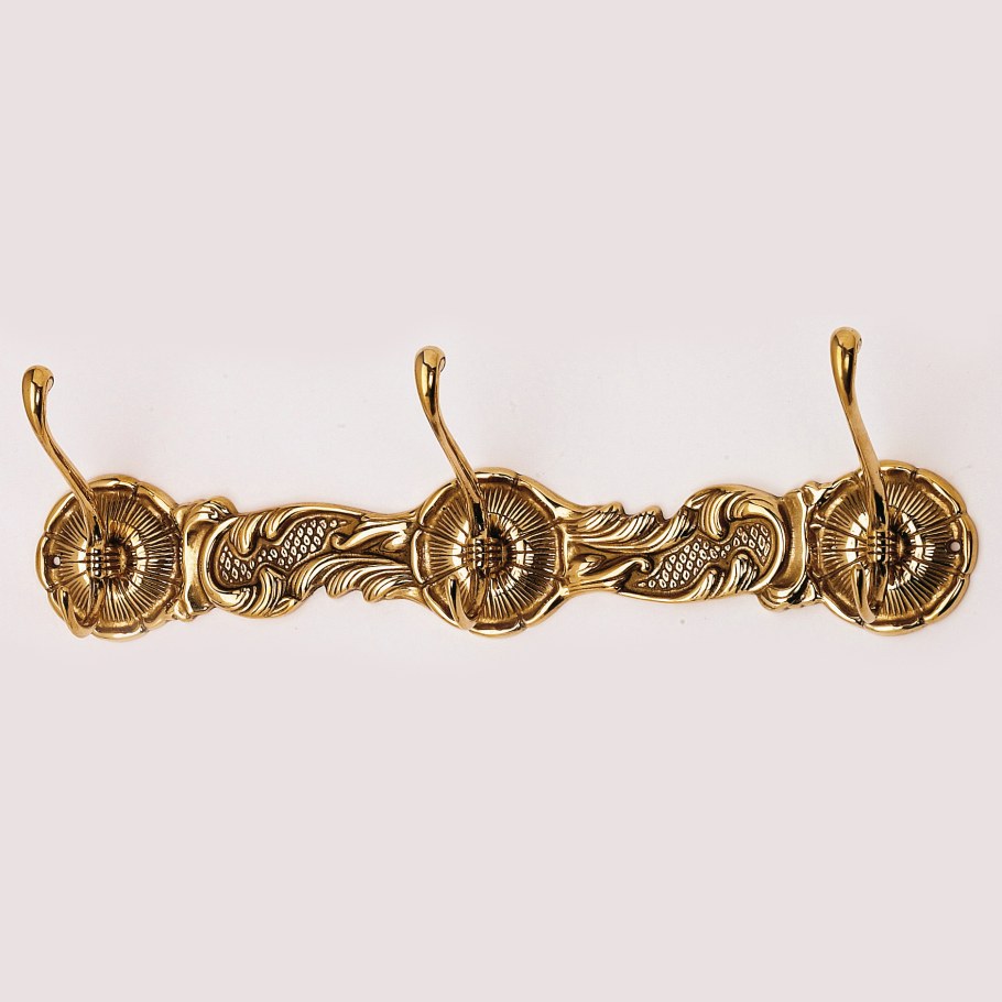 140101 Вешалка "Барокко"на 2 крючка, латунь, цвет серебро