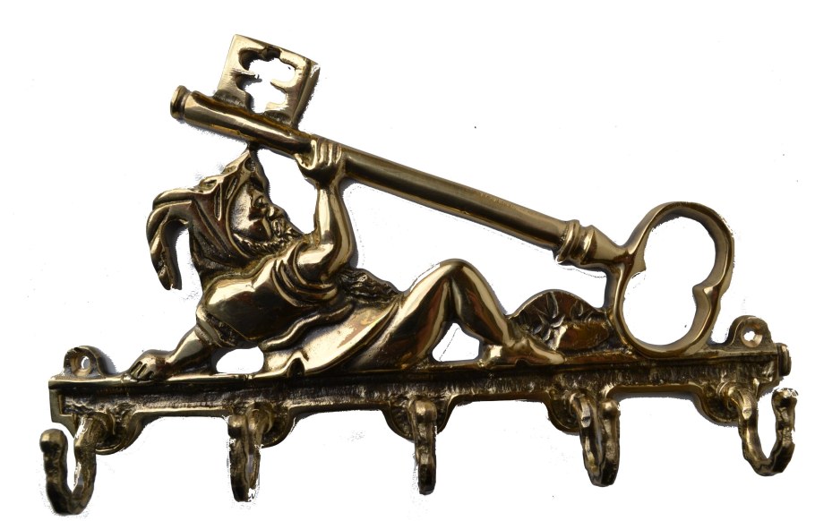 Вешалка латунь настенная