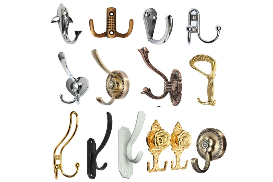 Крючок два рожка антик медь