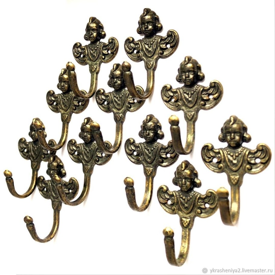 Крючок-вешалка №2 бронза