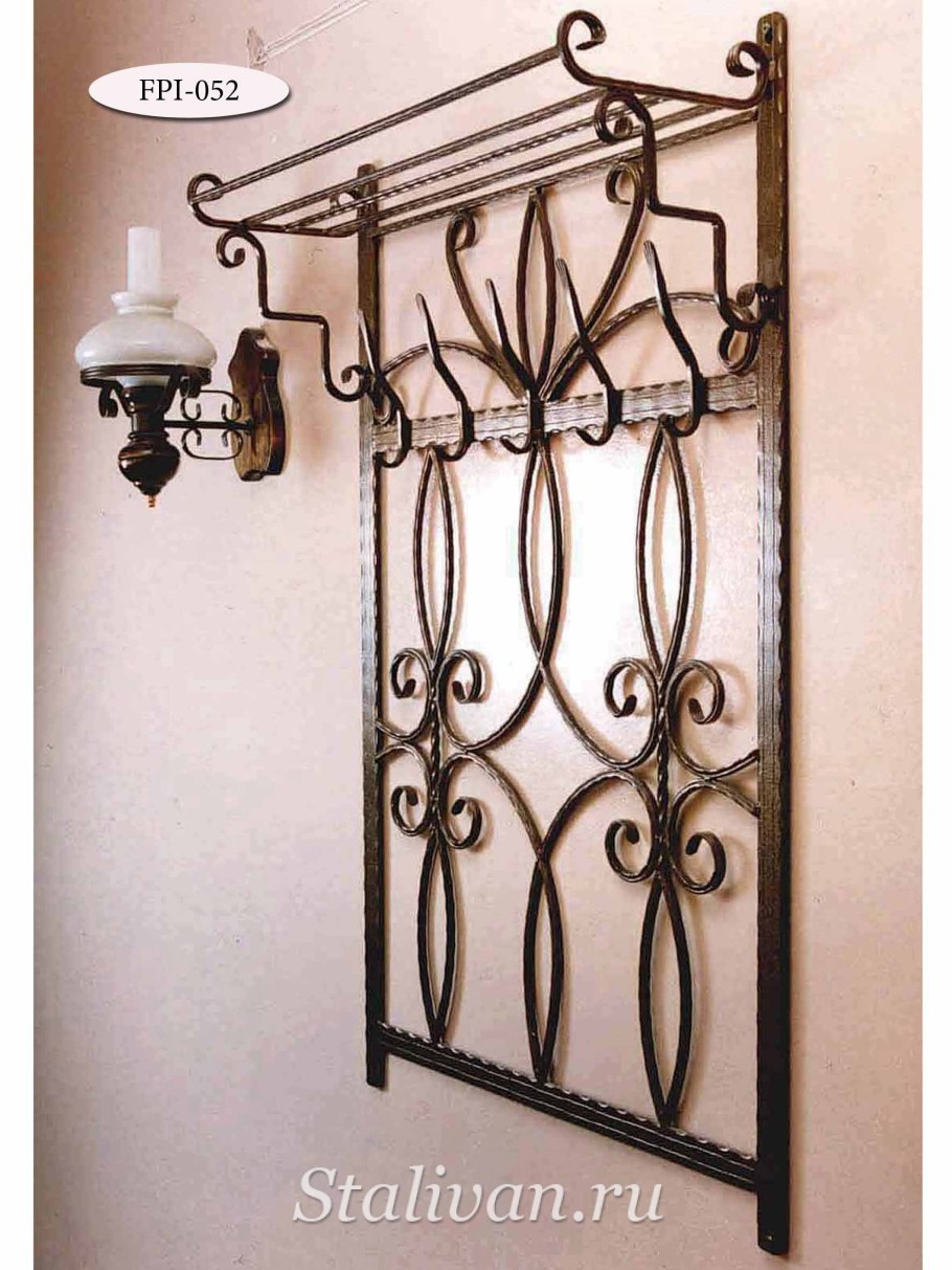 Вешалка настенная кованая