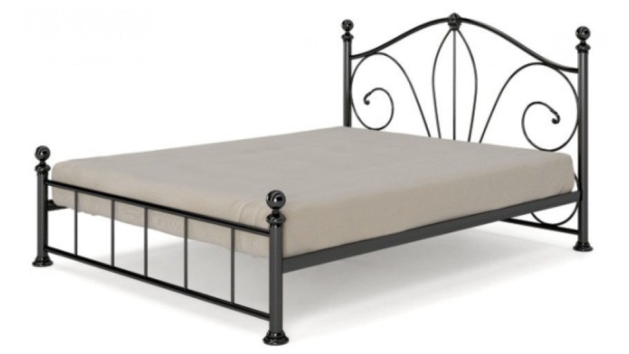 Кровать 1600 Rumba "Ларго"(металл черная шагрень)-MS/РМ