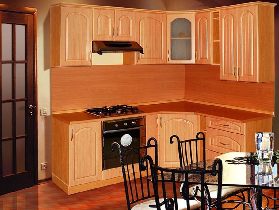 Угловая кухня ольха из МДФ