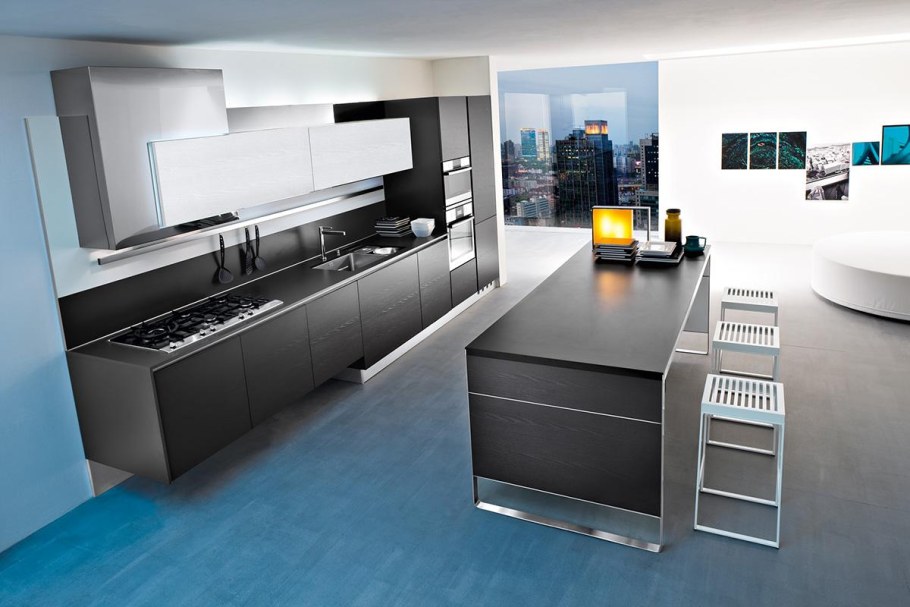 Кухня в антрацитовом цвете