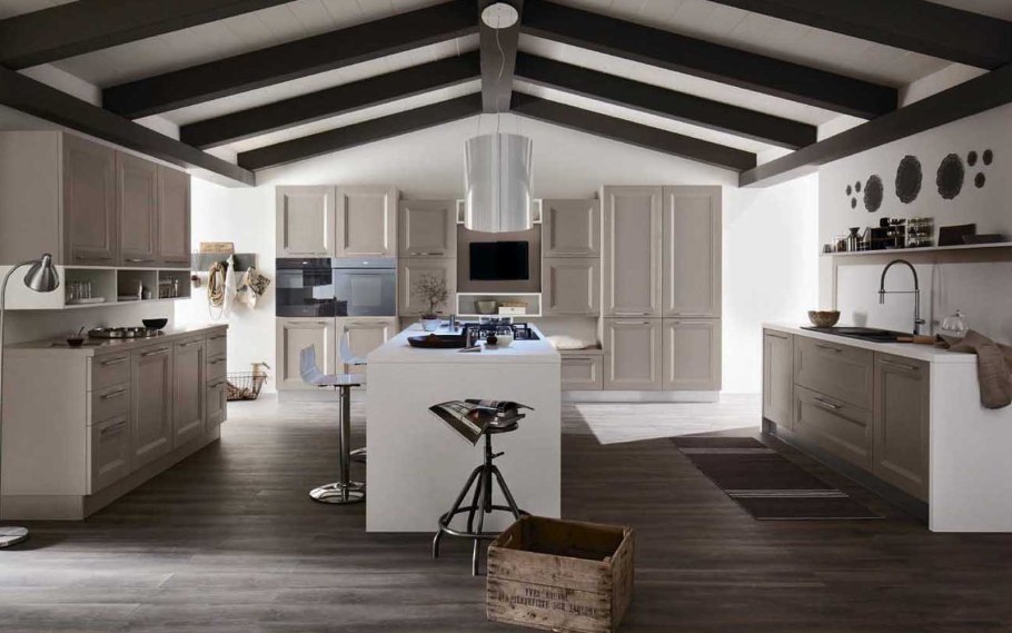 Итальянские кухни с рифлеными фасадами