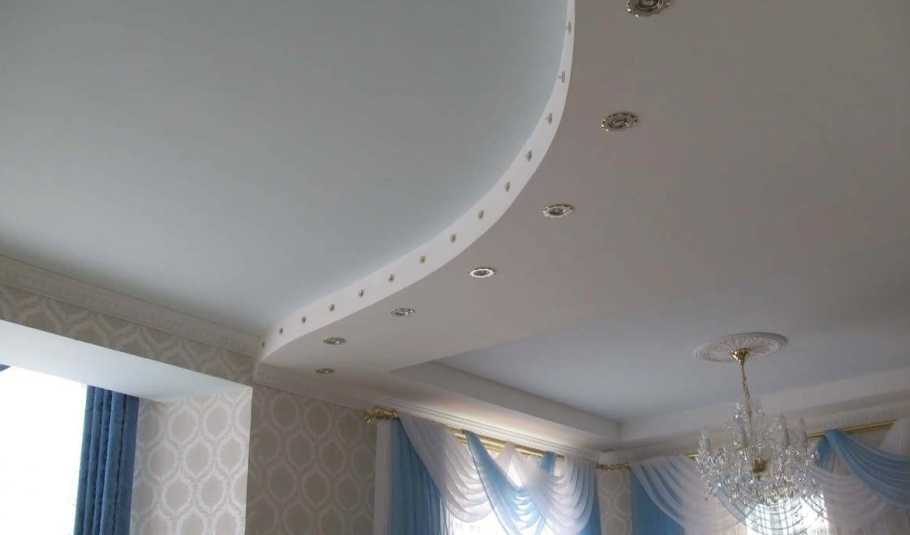 Двухуровневый потолок из гипсокартона