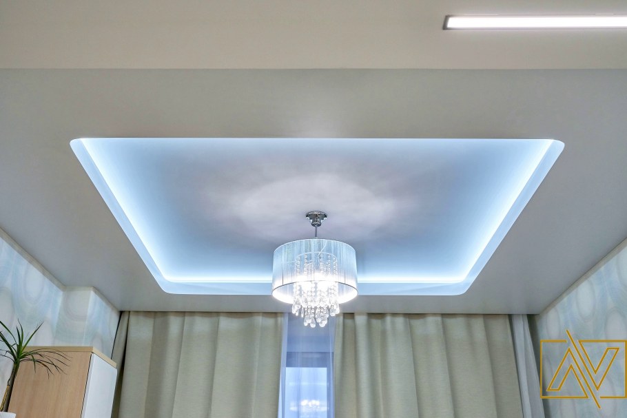 Натяжной потолок с подсве