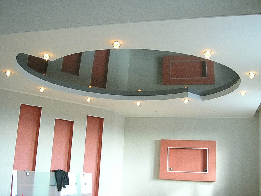 Фигурный многоуровневый потолок