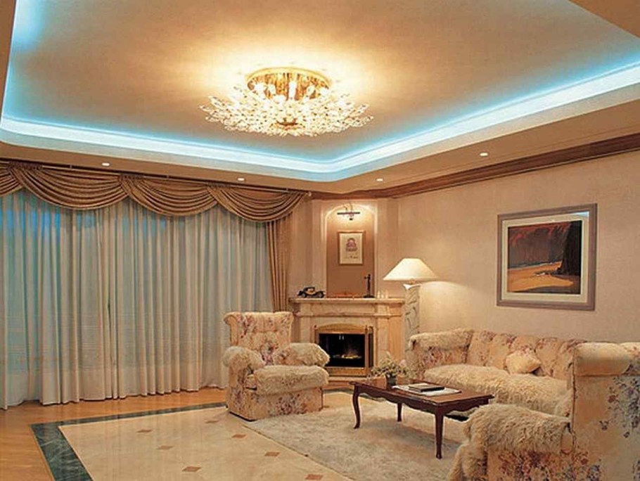 Потолки из гипсокартона для зала