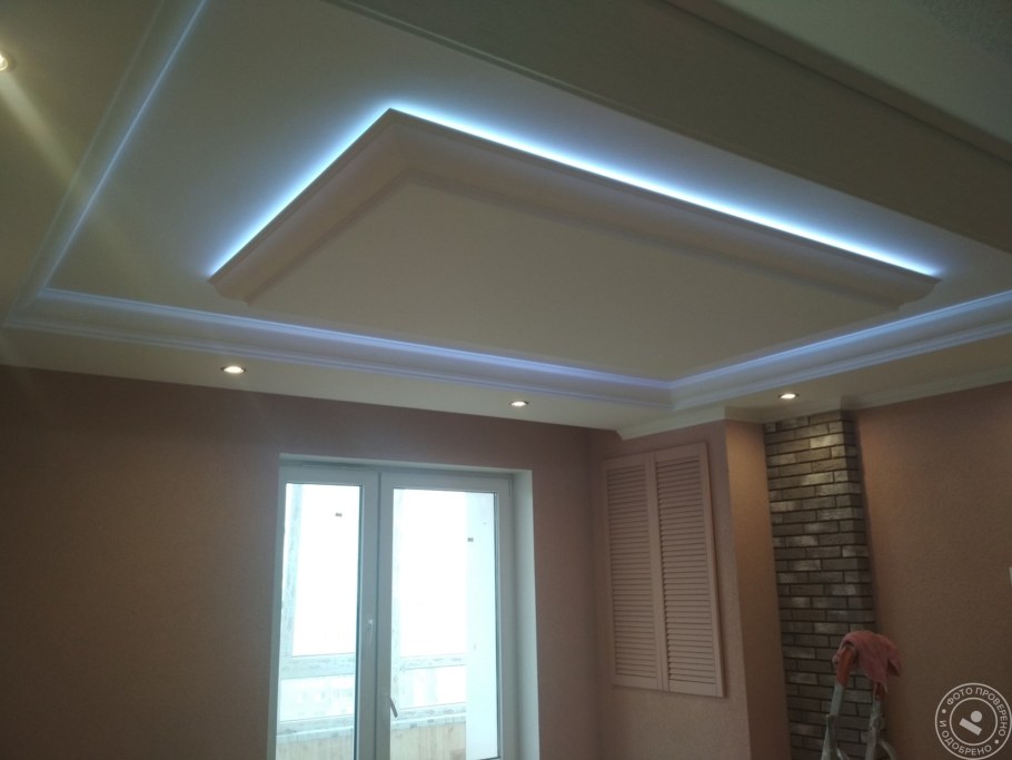 Двухуровневый потолок из гипсокартона