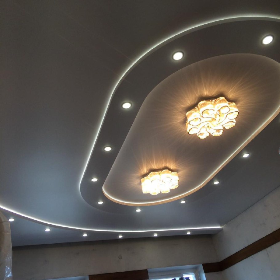 Двухуровневый потолок из гипсокартона