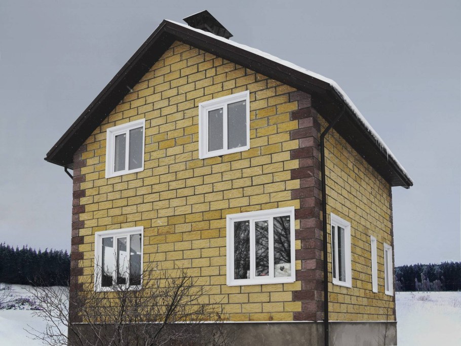 Дом из арболита с облицовкой