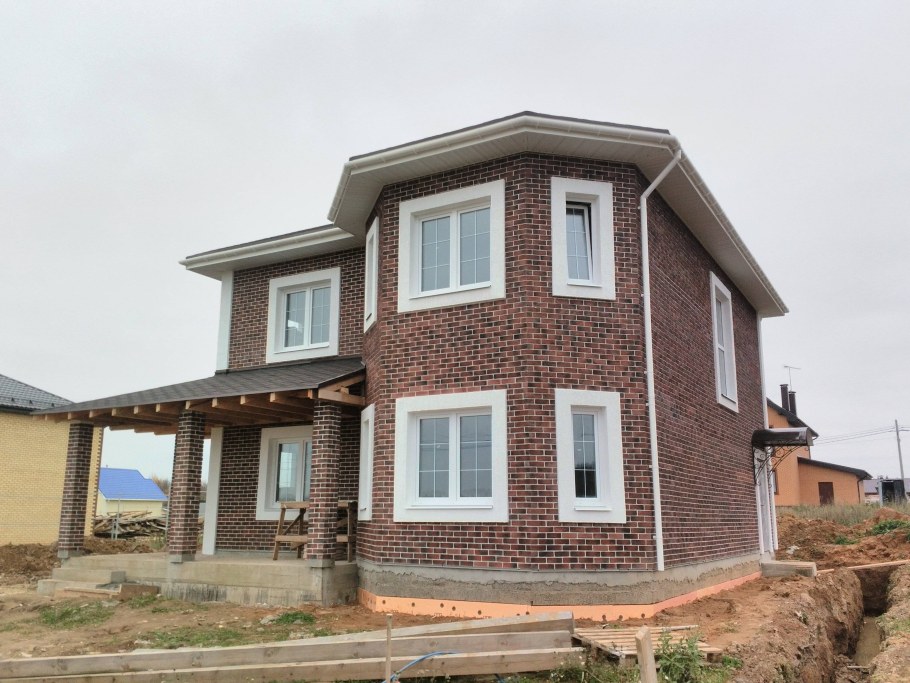 Дома из арболитовых блоков с облицовкой