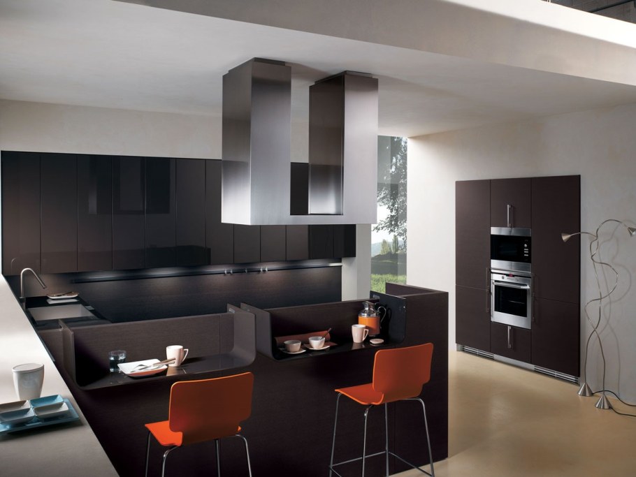 Кухня Hi-Tech расцветки