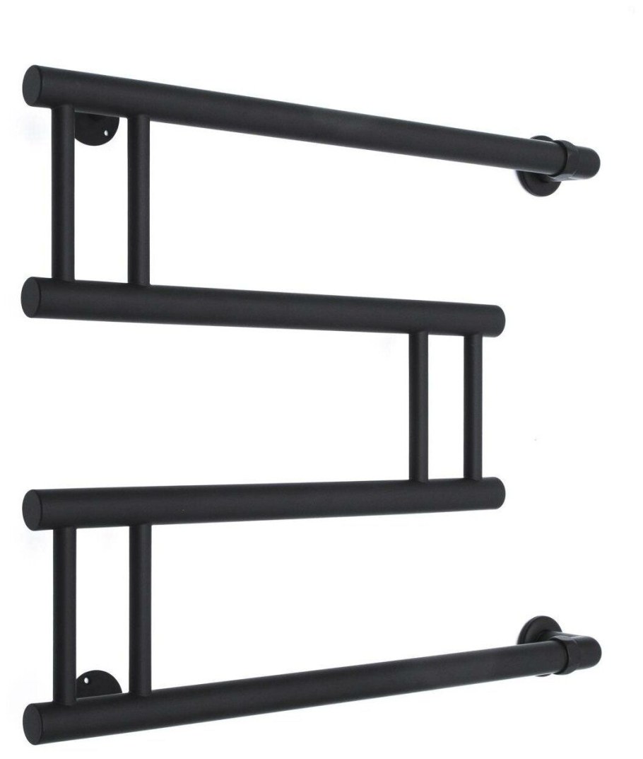 Водяной полотенцесушитель «j», полимерное - черный матовый, j (1" - 1/2) 80/40