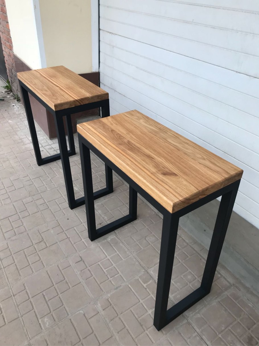 Стол из массива дуба лофт