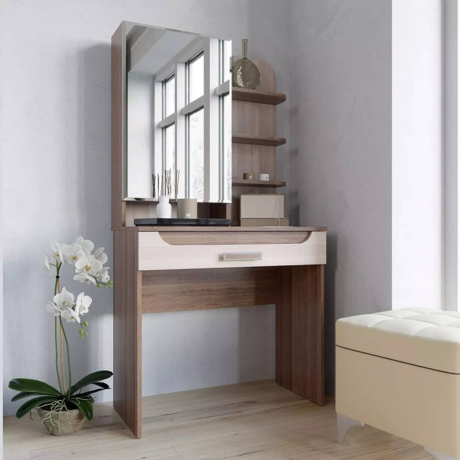 Трюмо Гранд Кволити Пальмира 4-2526 ясень темный/светлый