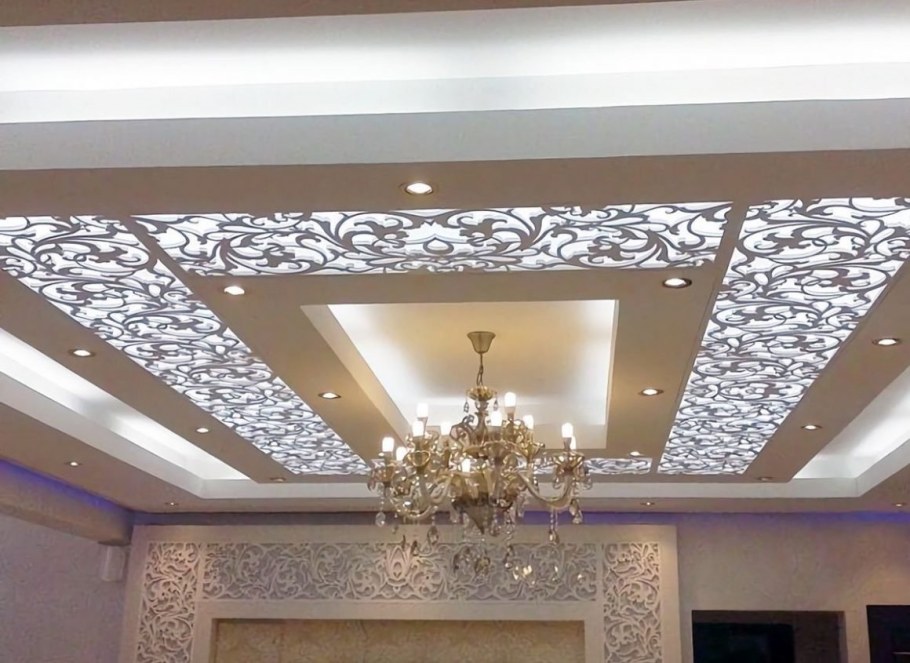 Узорные потолки из гипсокартона