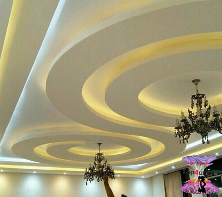 Фигурные потолки для холла