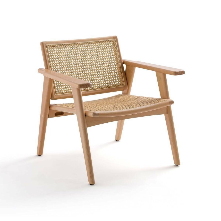 Scandinavian Chair Wood Teak Mix Rattan