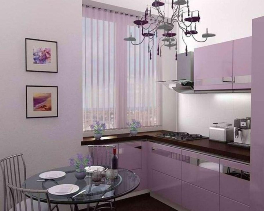 Кухня в лиловых тонах