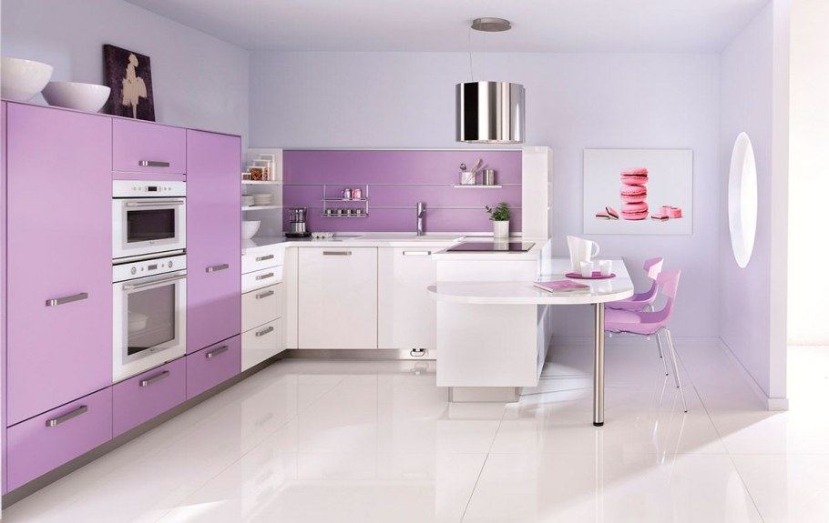 Кухня в фиолетовых тонах