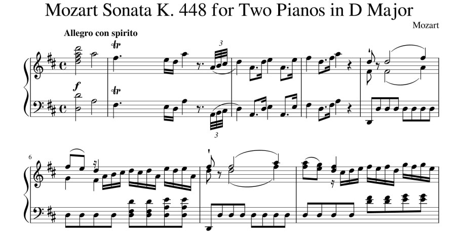 Моцарт Сонатина до мажор 2 часть