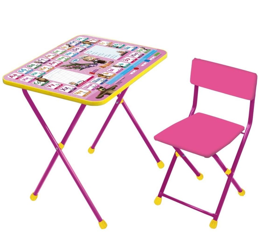 Набор мебели (стол + стул) "Азбука 2 . Маша и медведь"