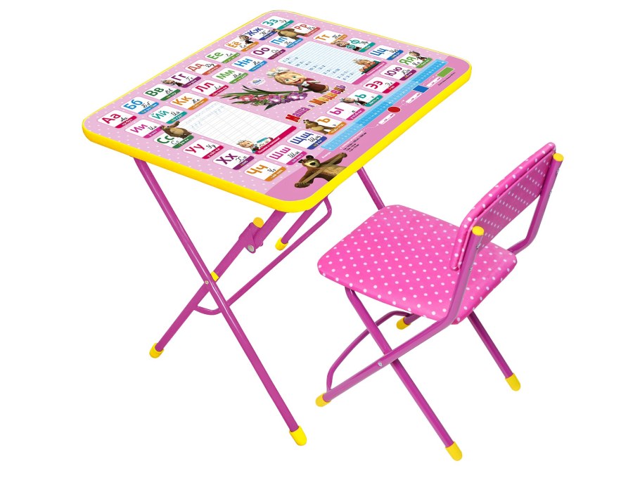 Комплект Nika стол + стул Маша и медведь ку1/3