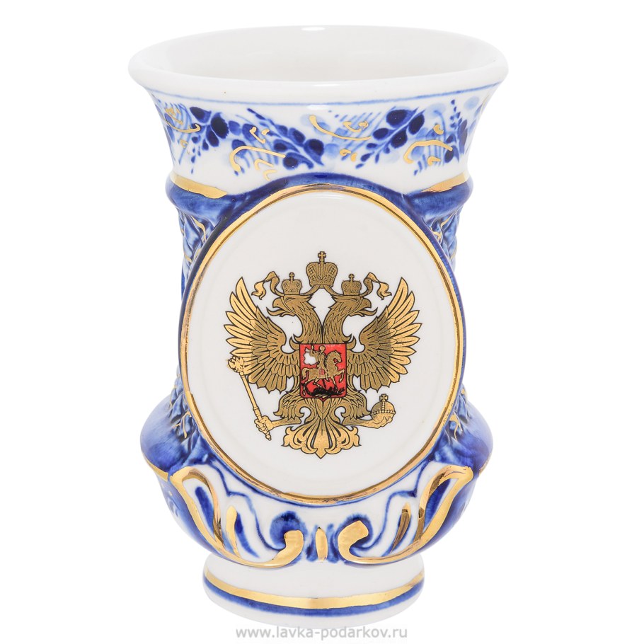 Чарка фарфоровая "Орел". Гжель