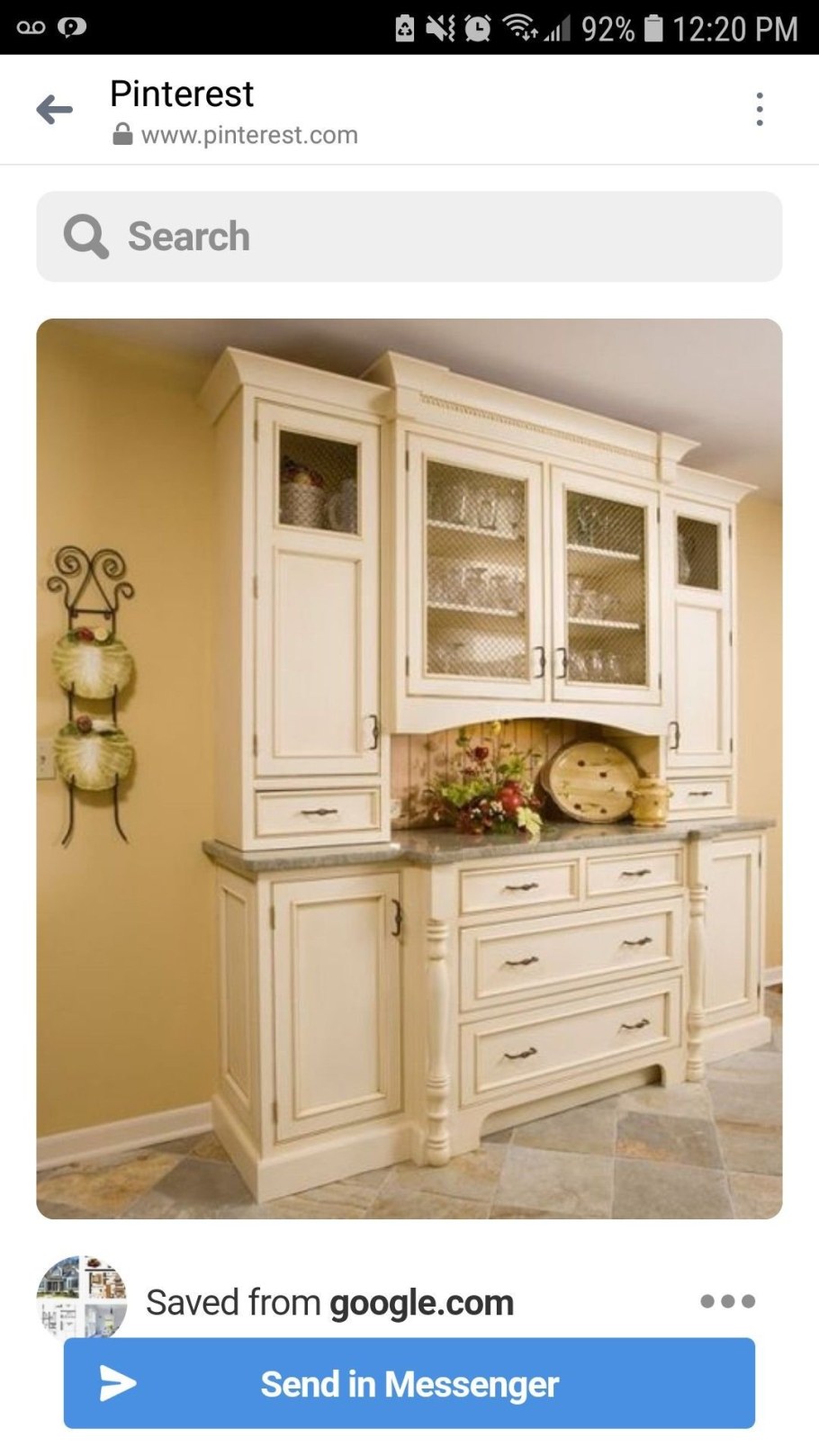 Сервант для кухни в классическом стиле