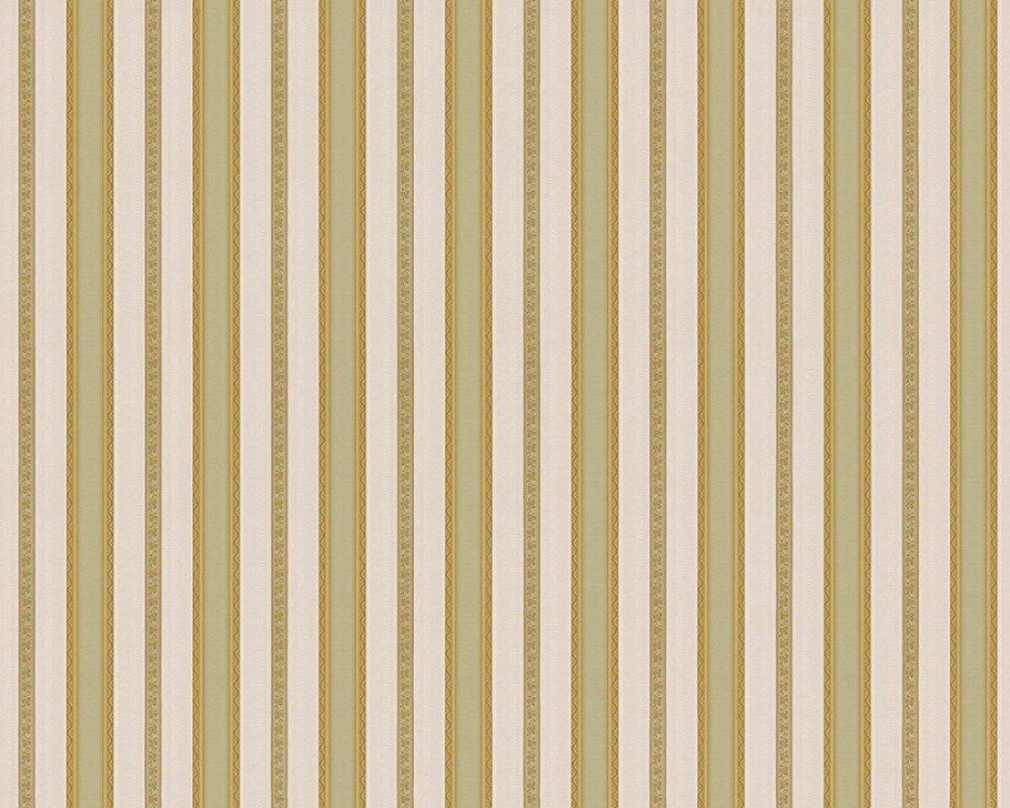 Полосатые обои бежевые