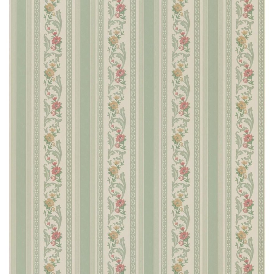 Винтажные обои в полоску