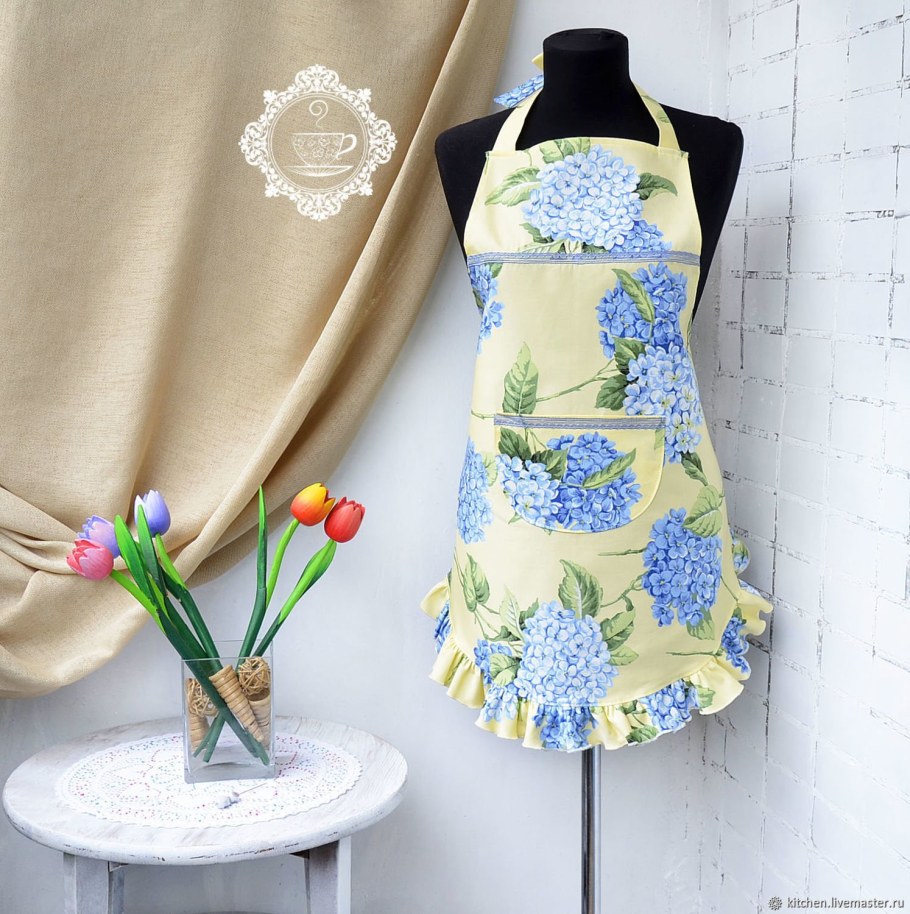 Гортензии кухонный фартук для кухни