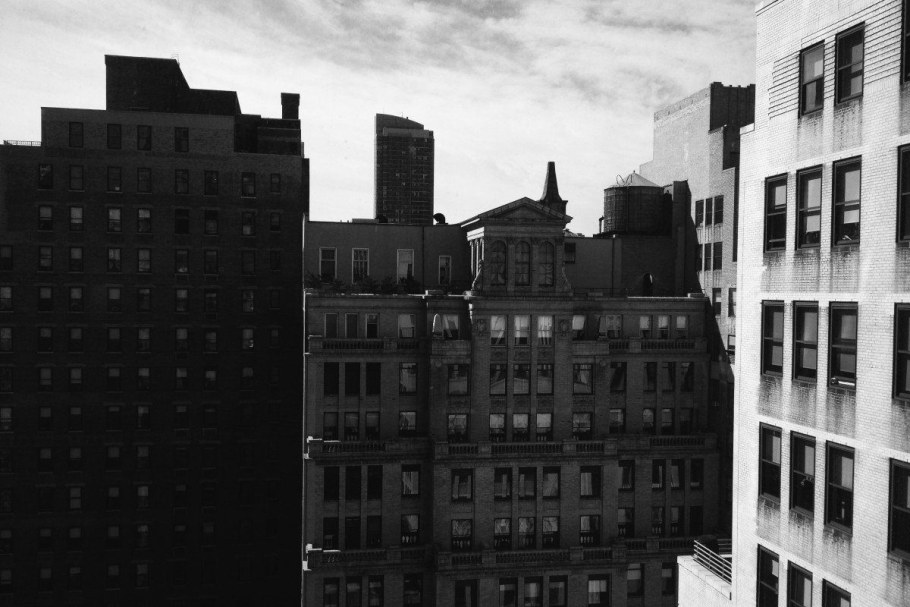 Высотки чб Нью Йорк