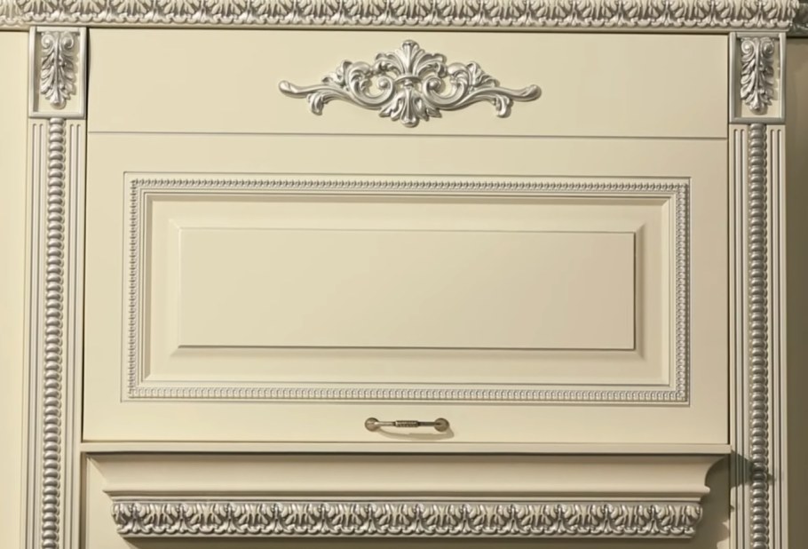 Арва мебель белая патина серебро