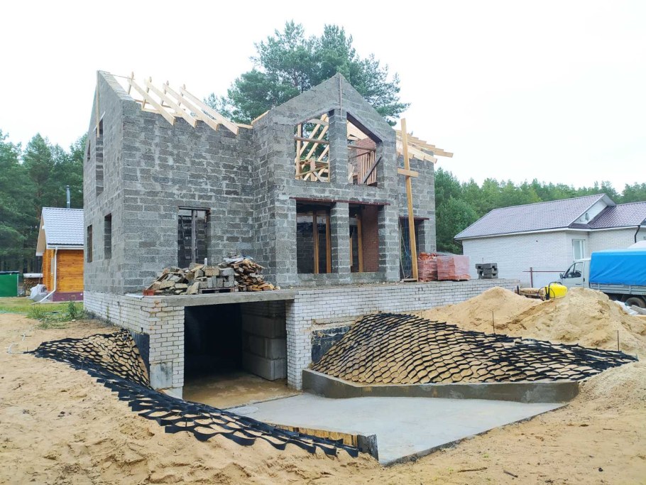 2х этажный дом из арболита